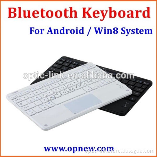 Universal bluetooth keyboard with leather case for Android Win8 dual system with touch pad bluetooth